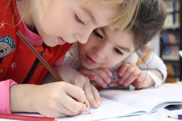 Children enjoying learning