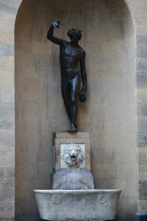 Italian statue and water trough
